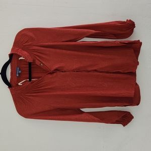 Democracy burnt orange blouse